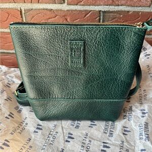 Portland Leather Goods Forrest Green Festival crossbody